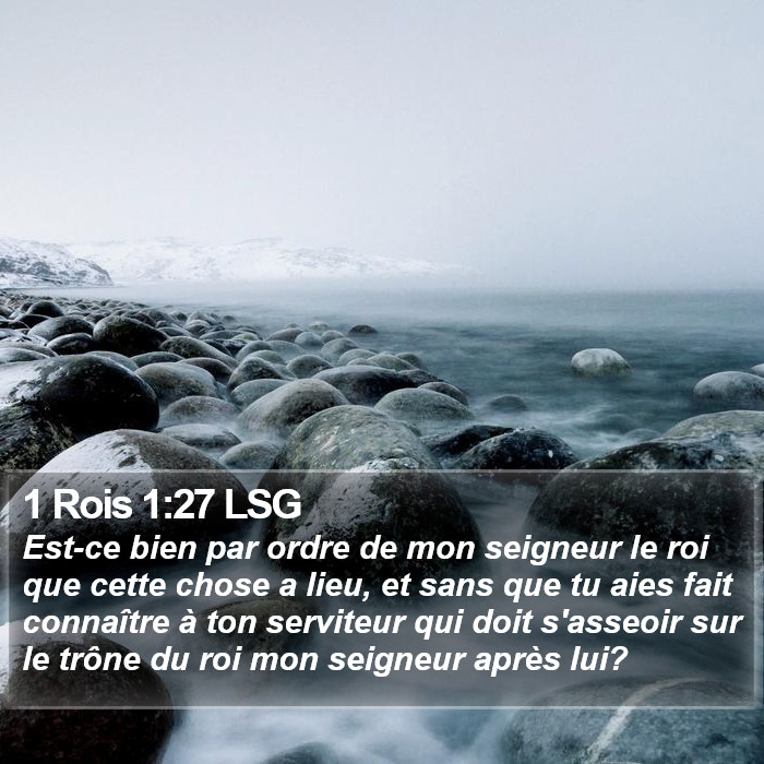 1 Rois 1:27 LSG Bible Study