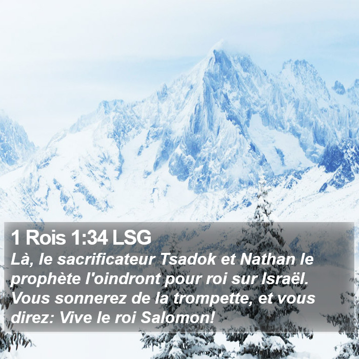 1 Rois 1:34 LSG Bible Study