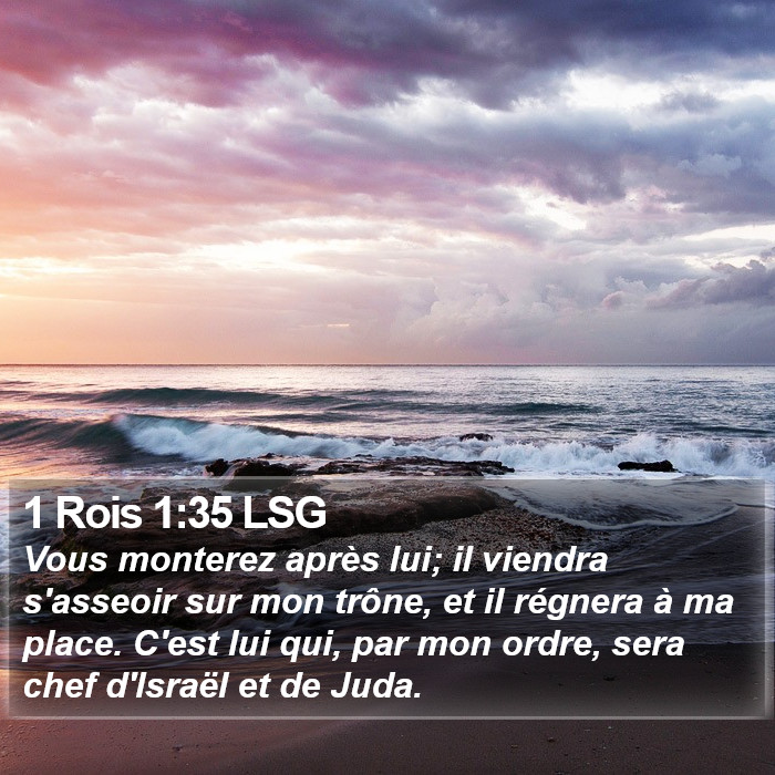 1 Rois 1:35 LSG Bible Study