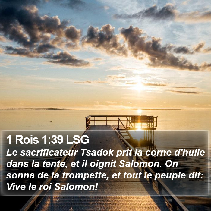 1 Rois 1:39 LSG Bible Study