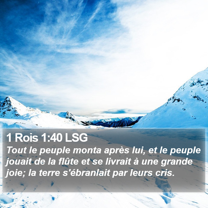 1 Rois 1:40 LSG Bible Study