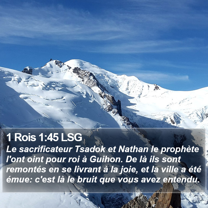 1 Rois 1:45 LSG Bible Study