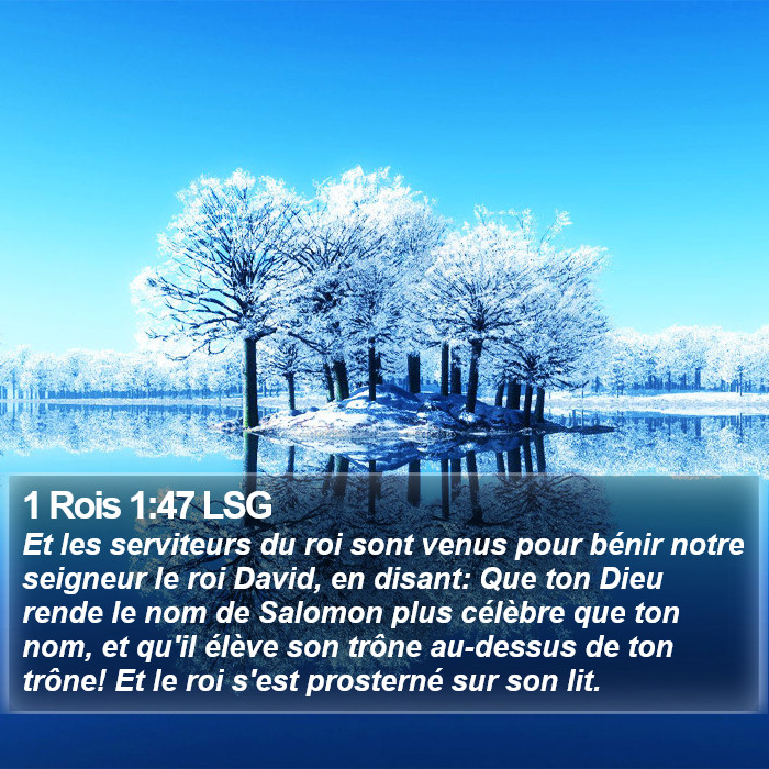 1 Rois 1:47 LSG Bible Study