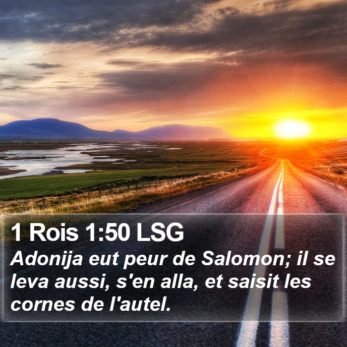 1 Rois 1:50 LSG Bible Study