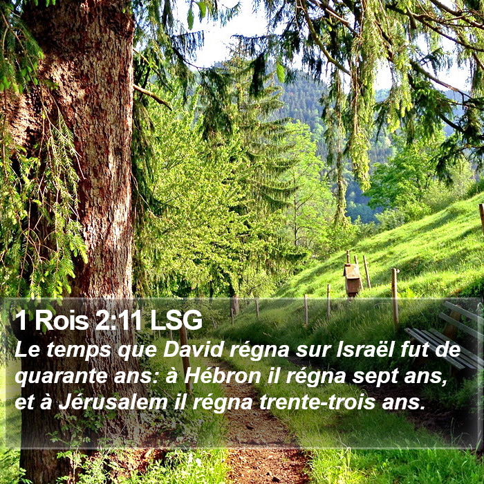 1 Rois 2:11 LSG Bible Study