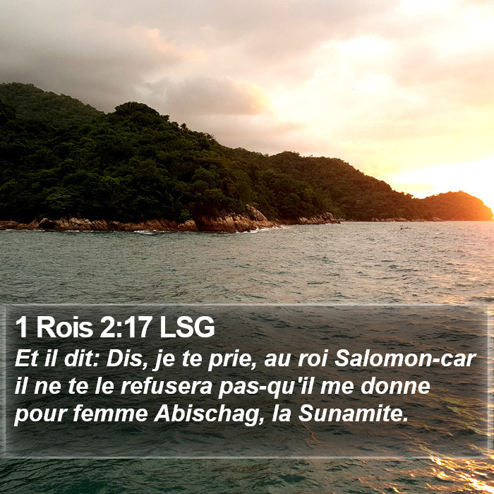 1 Rois 2:17 LSG Bible Study