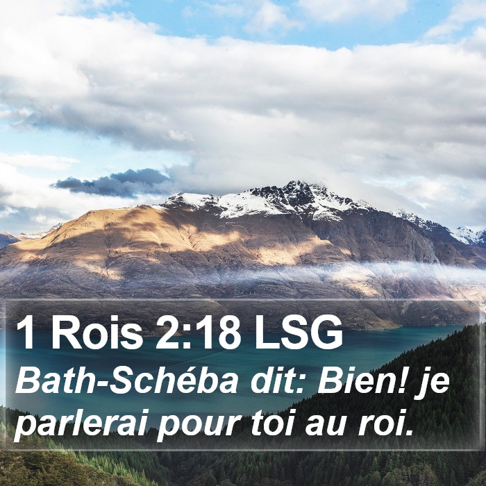 1 Rois 2:18 LSG Bible Study