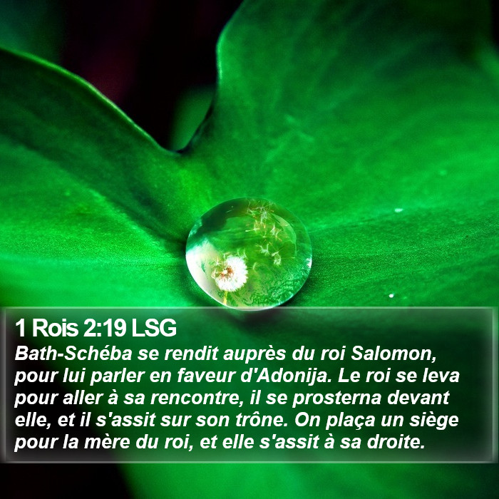 1 Rois 2:19 LSG Bible Study