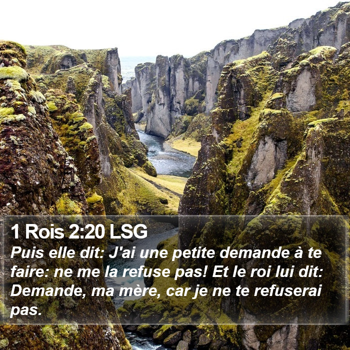 1 Rois 2:20 LSG Bible Study