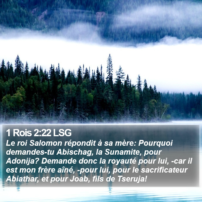 1 Rois 2:22 LSG Bible Study