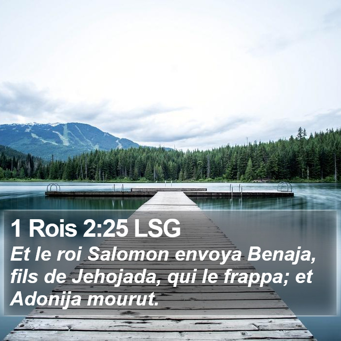 1 Rois 2:25 LSG Bible Study