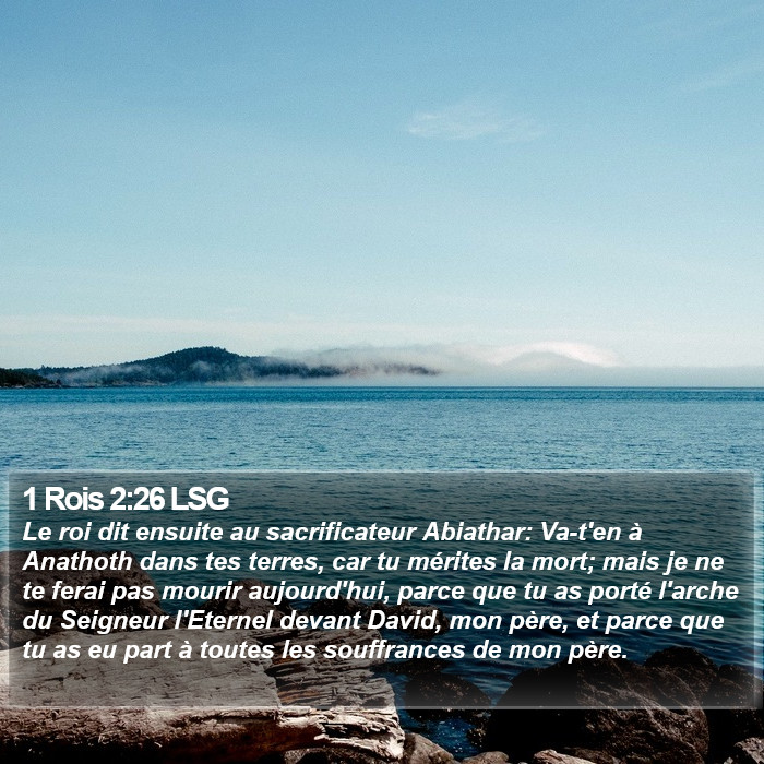 1 Rois 2:26 LSG Bible Study