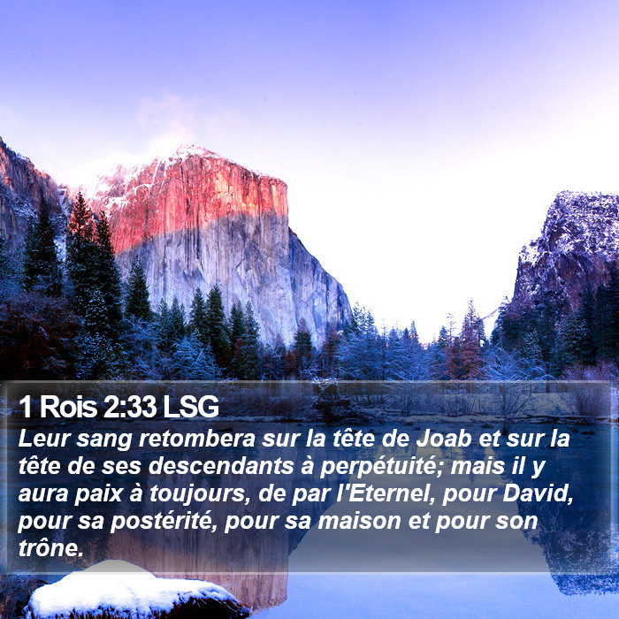 1 Rois 2:33 LSG Bible Study