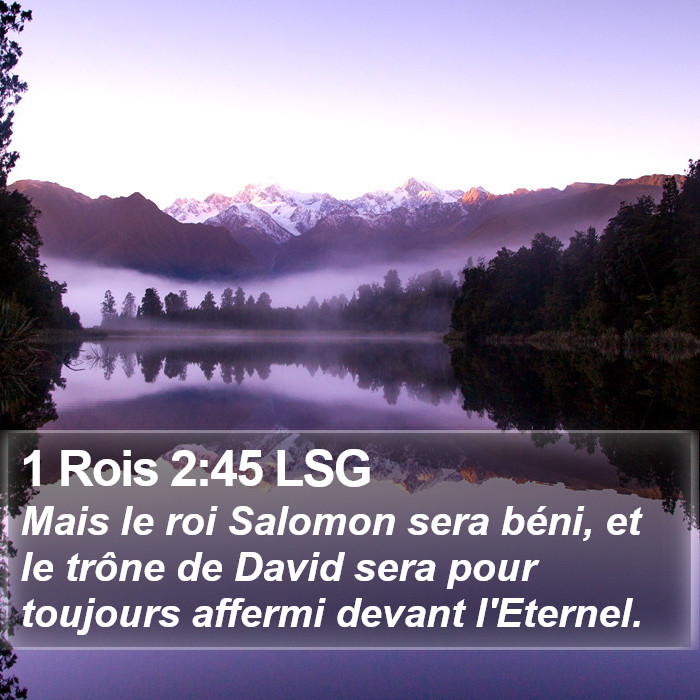 1 Rois 2:45 LSG Bible Study