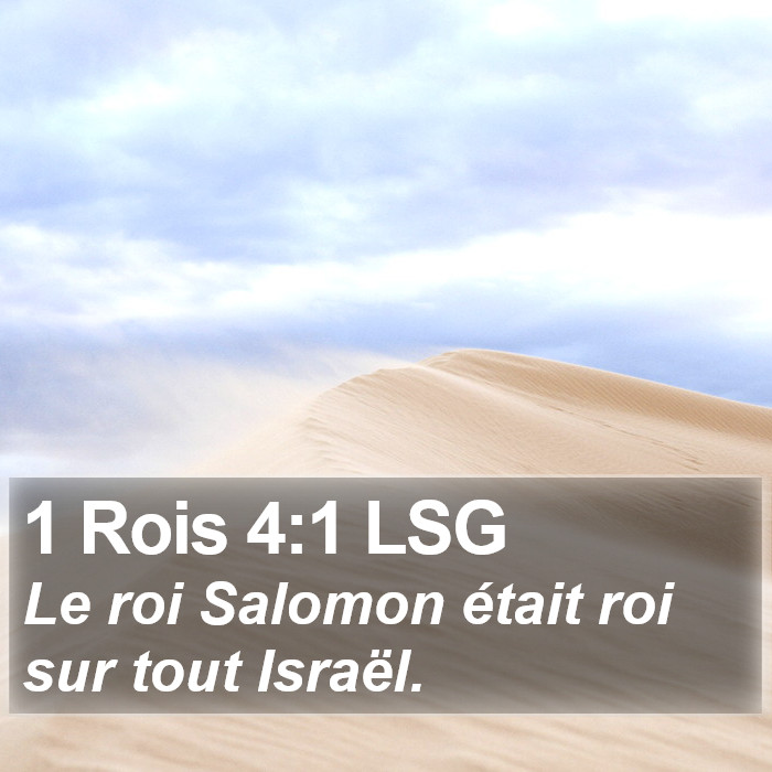 1 Rois 4:1 LSG Bible Study