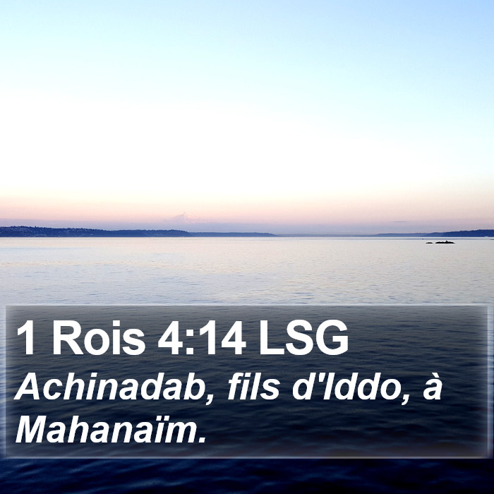 1 Rois 4:14 LSG Bible Study