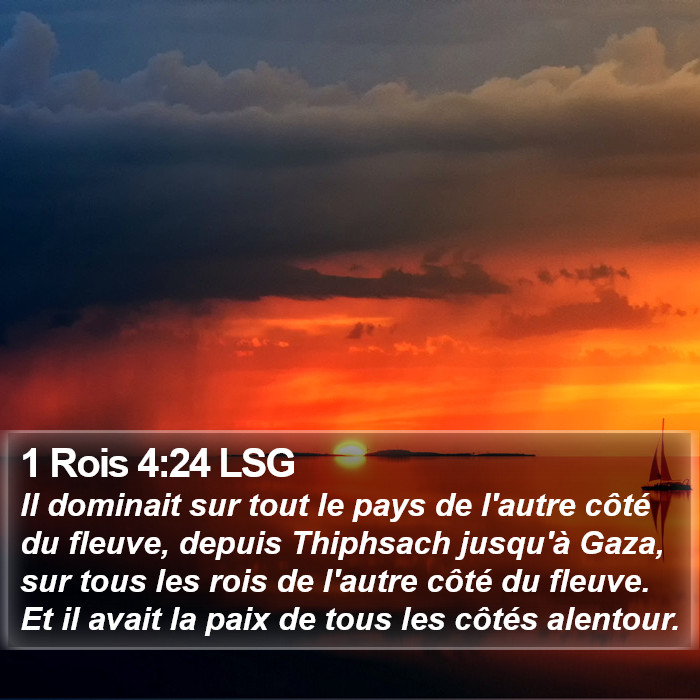 1 Rois 4:24 LSG Bible Study