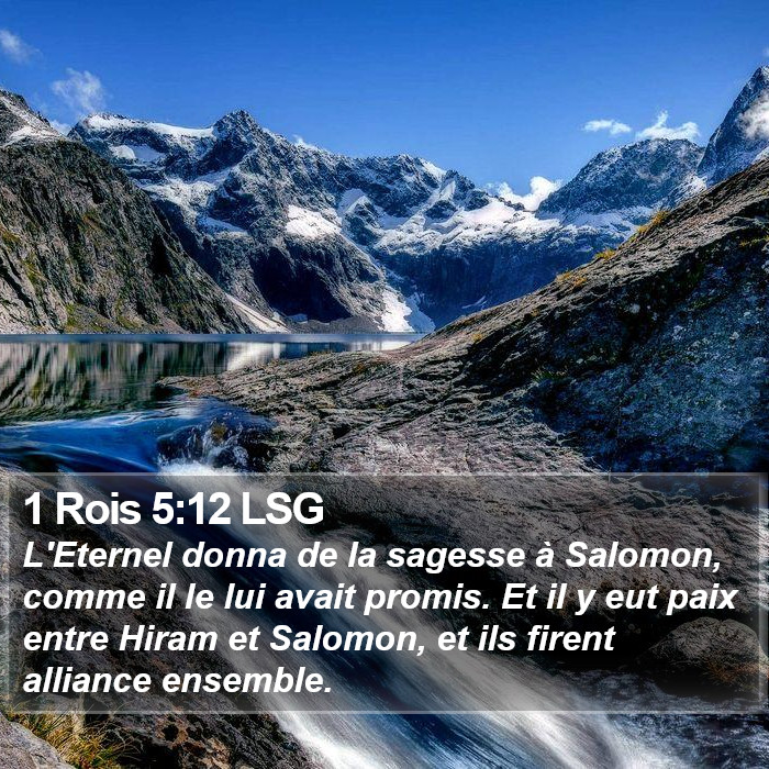 1 Rois 5:12 LSG Bible Study