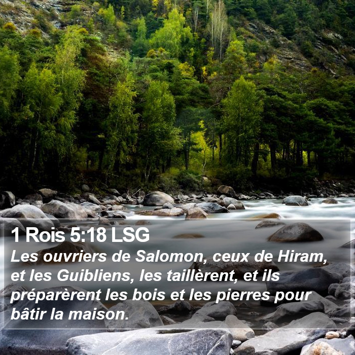 1 Rois 5:18 LSG Bible Study