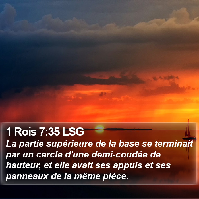 1 Rois 7:35 LSG Bible Study