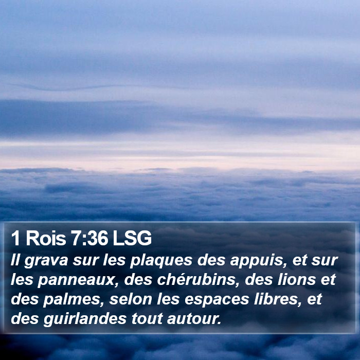 1 Rois 7:36 LSG Bible Study