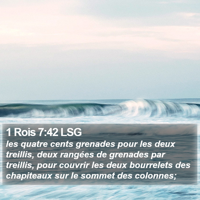 1 Rois 7:42 LSG Bible Study