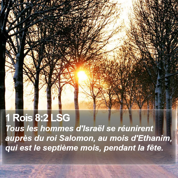 1 Rois 8:2 LSG Bible Study