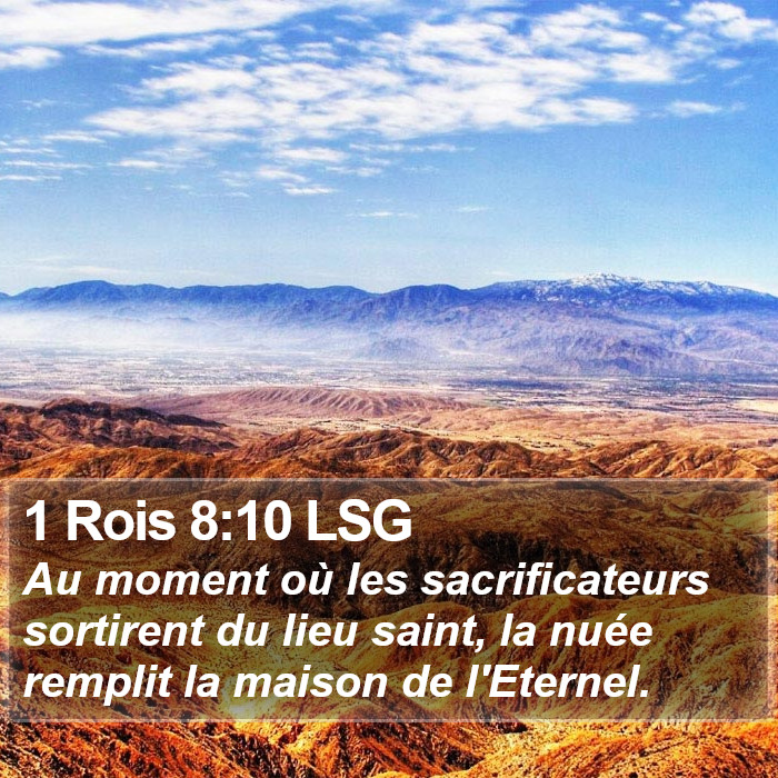 1 Rois 8:10 LSG Bible Study