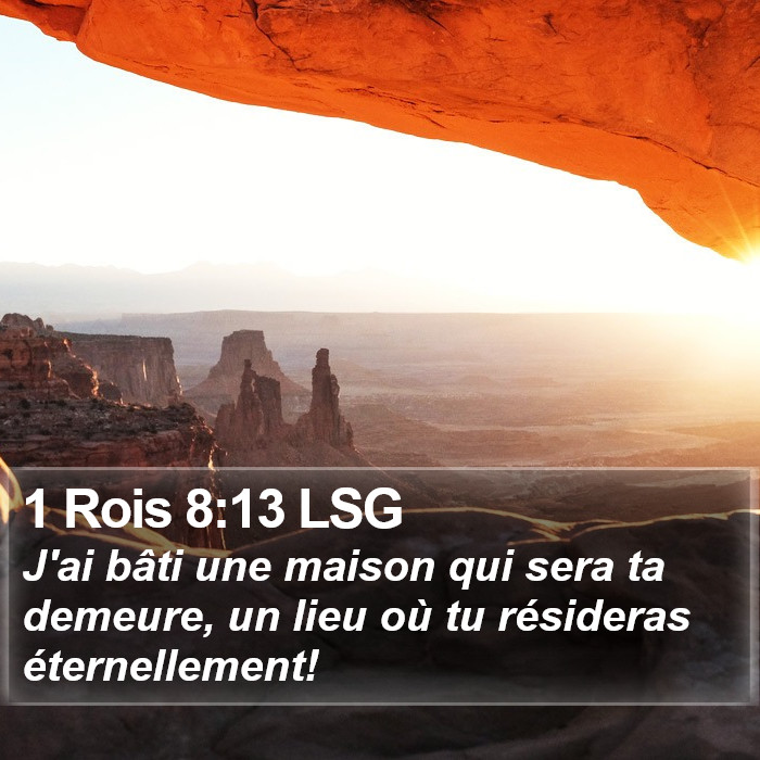 1 Rois 8:13 LSG Bible Study