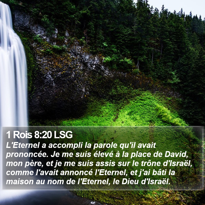 1 Rois 8:20 LSG Bible Study