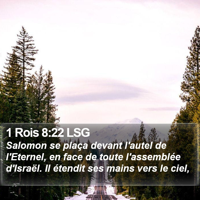 1 Rois 8:22 LSG Bible Study
