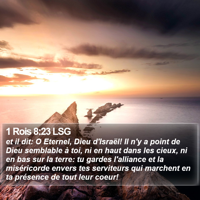 1 Rois 8:23 LSG Bible Study