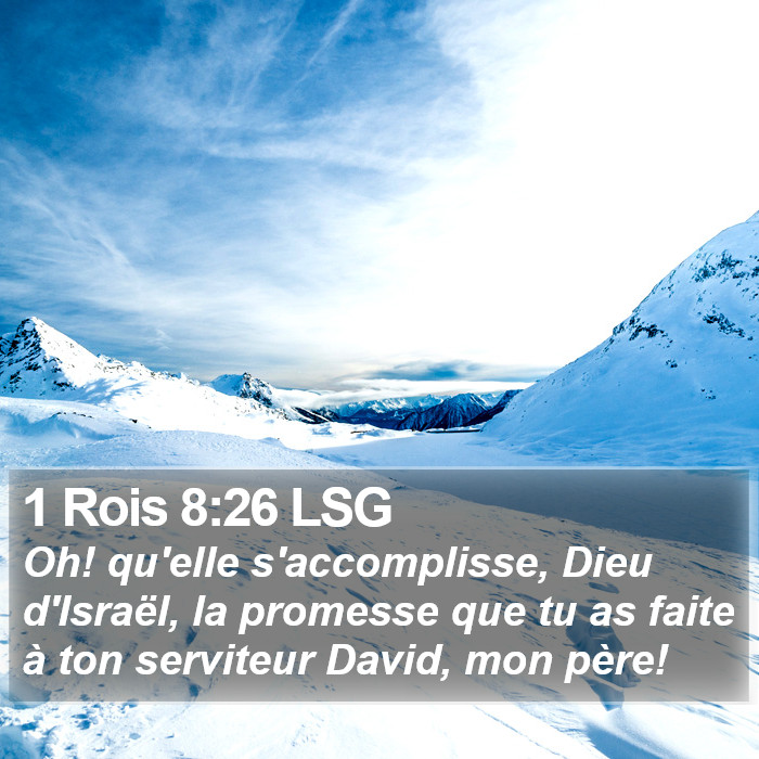 1 Rois 8:26 LSG Bible Study