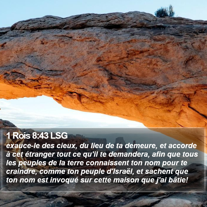 1 Rois 8:43 LSG Bible Study