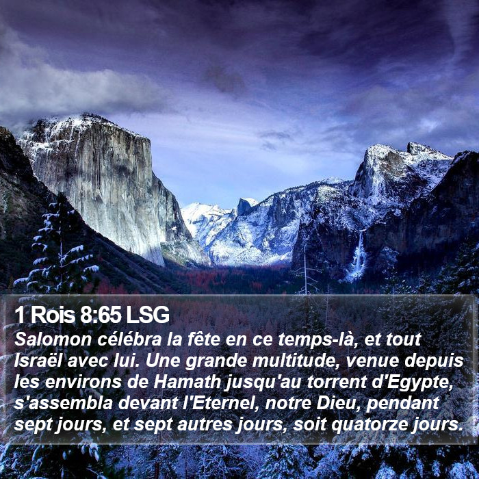 1 Rois 8:65 LSG Bible Study