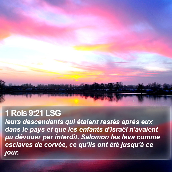 1 Rois 9:21 LSG Bible Study