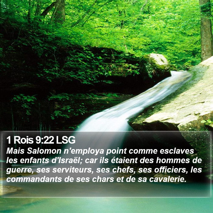 1 Rois 9:22 LSG Bible Study