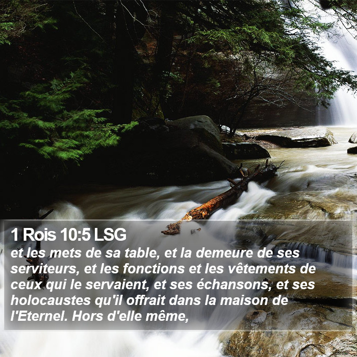 1 Rois 10:5 LSG Bible Study