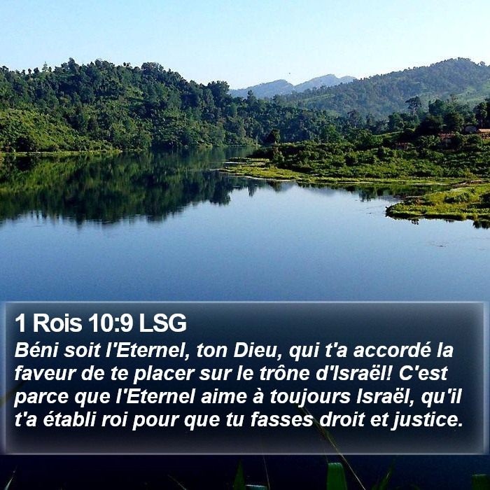 1 Rois 10:9 LSG Bible Study