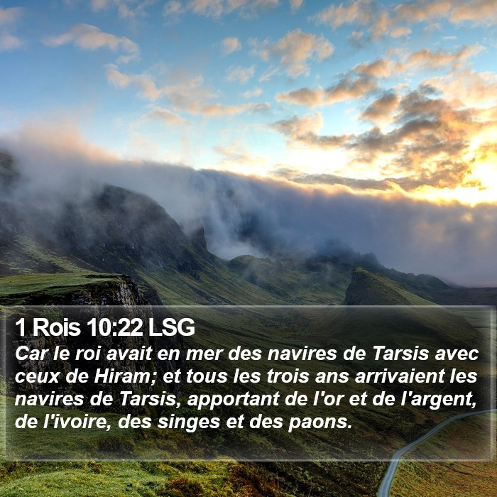 1 Rois 10:22 LSG Bible Study