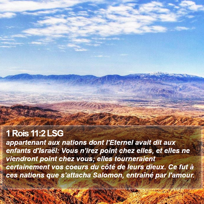 1 Rois 11:2 LSG Bible Study