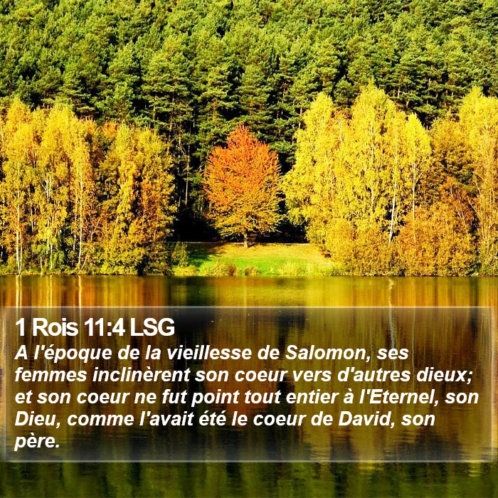 1 Rois 11:4 LSG Bible Study