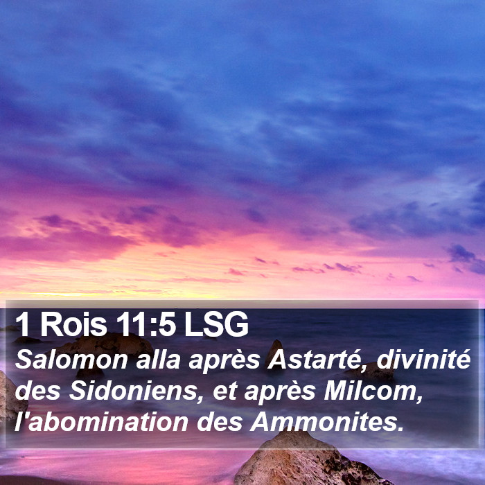1 Rois 11:5 LSG Bible Study