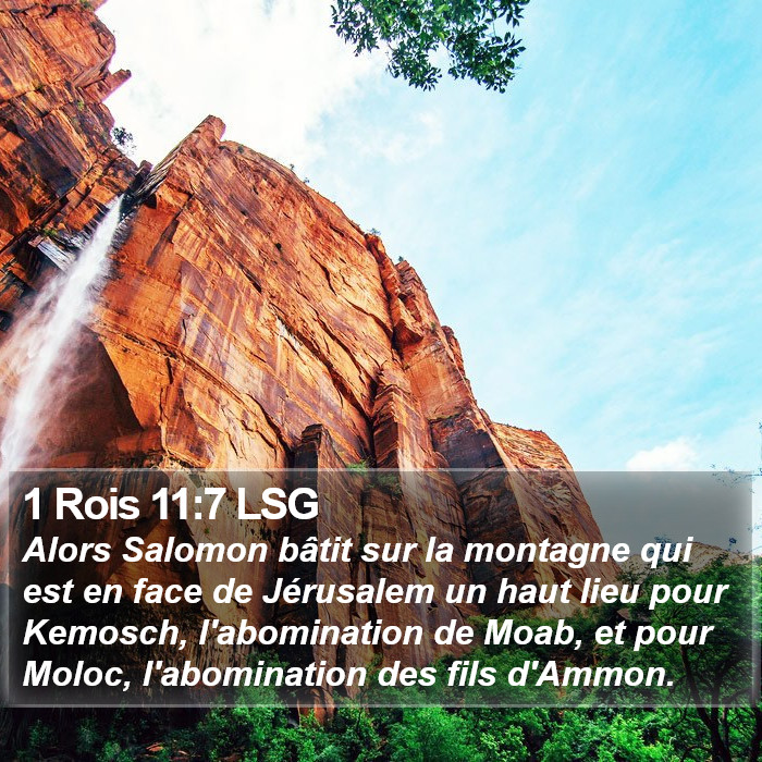 1 Rois 11:7 LSG Bible Study