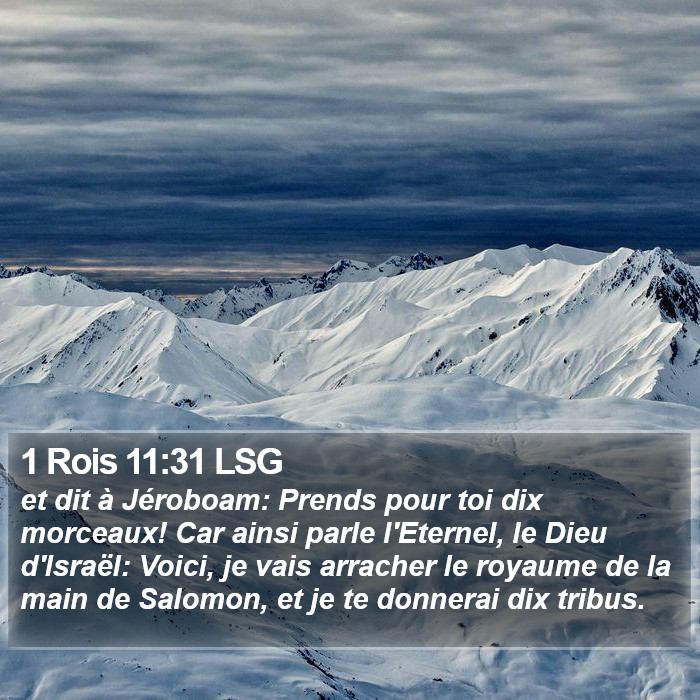 1 Rois 11:31 LSG Bible Study