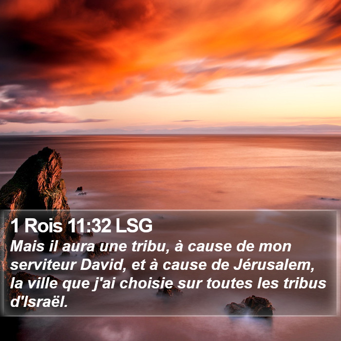 1 Rois 11:32 LSG Bible Study