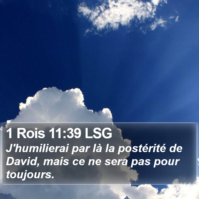 1 Rois 11:39 LSG Bible Study