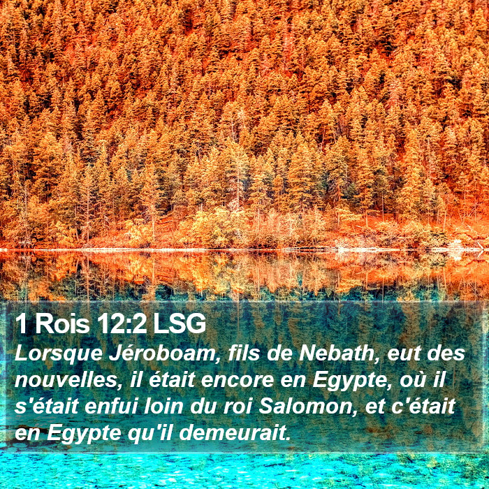 1 Rois 12:2 LSG Bible Study