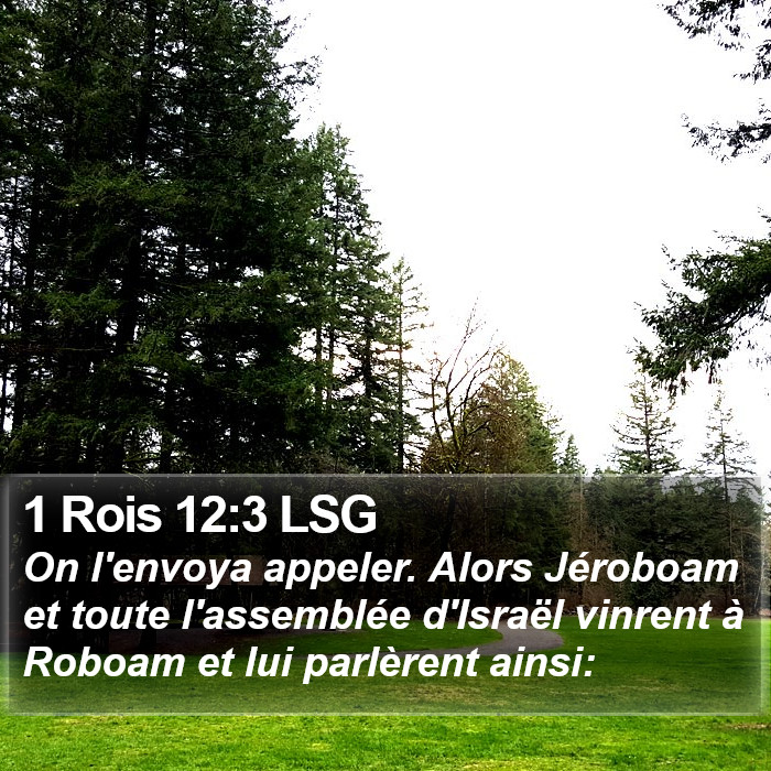 1 Rois 12:3 LSG Bible Study