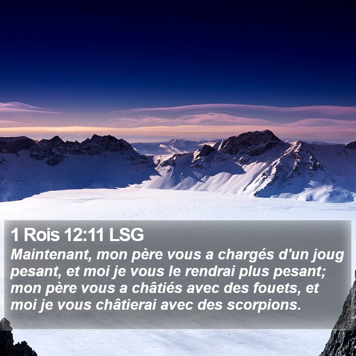 1 Rois 12:11 LSG Bible Study